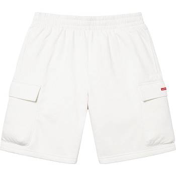 Pantalones Cortos Supreme Small Box Baggy Cargo Sweat Blancas | Supreme 261GL